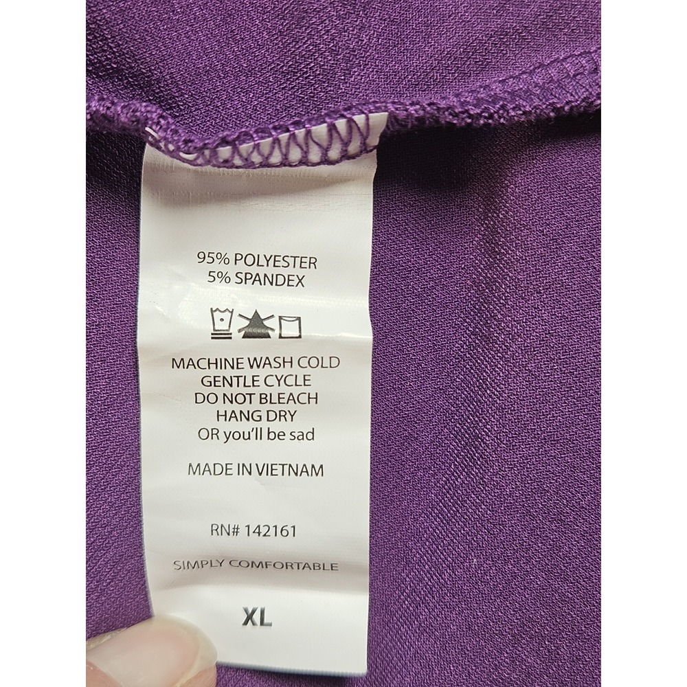 LuLaRoe Women's Maxi Skirt XL Purple Solid Stretch Foldover Waist - Picture 3 of 5